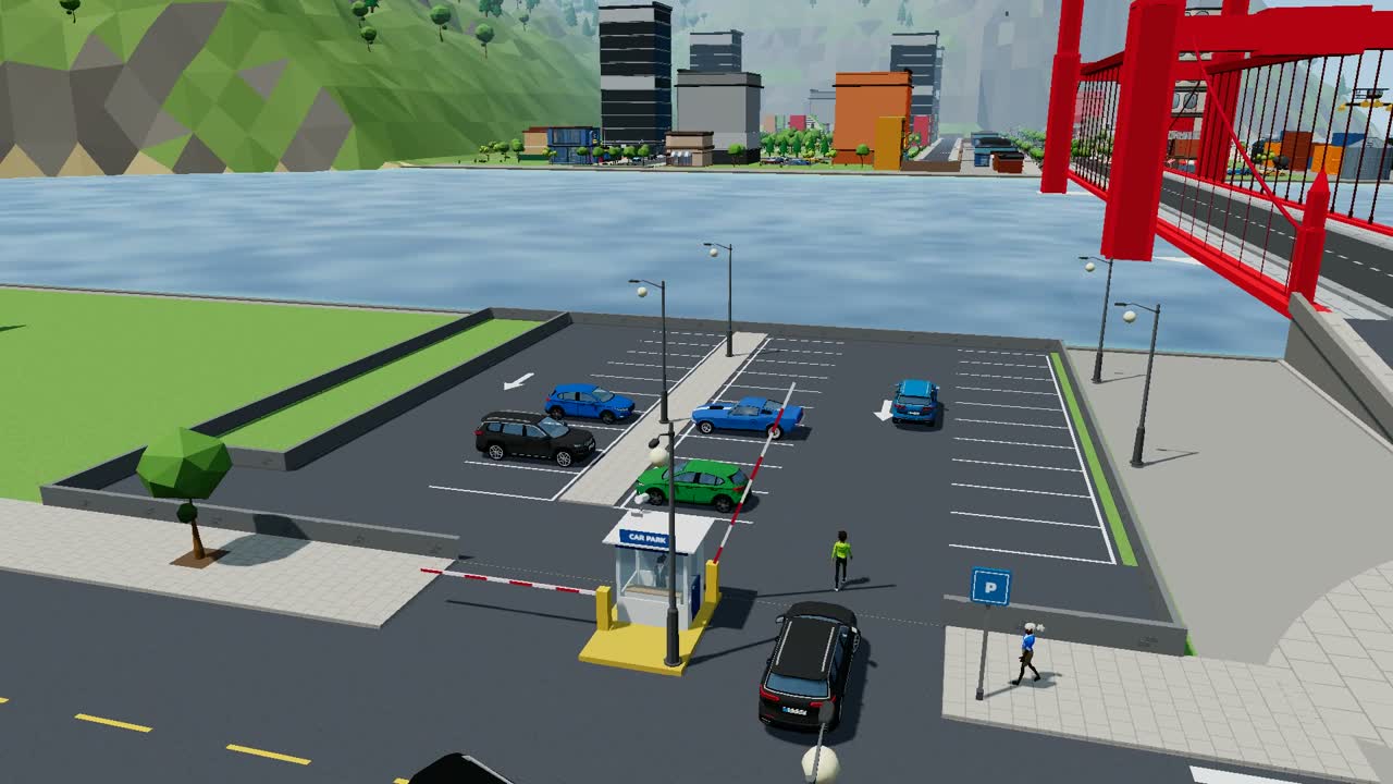 Marina otoparkı, bariyer ve gişe